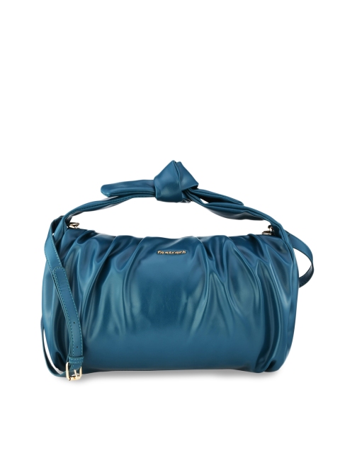 

Fastrack Teal PU Structured Hobo Bag