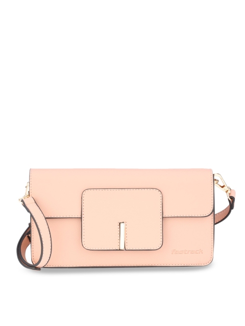 

Fastrack Pink PU Structured Sling Bag
