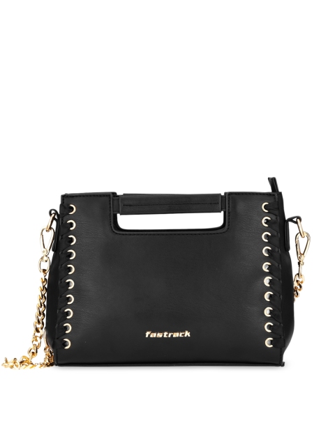 

Fastrack Black PU Structured Handheld Bag