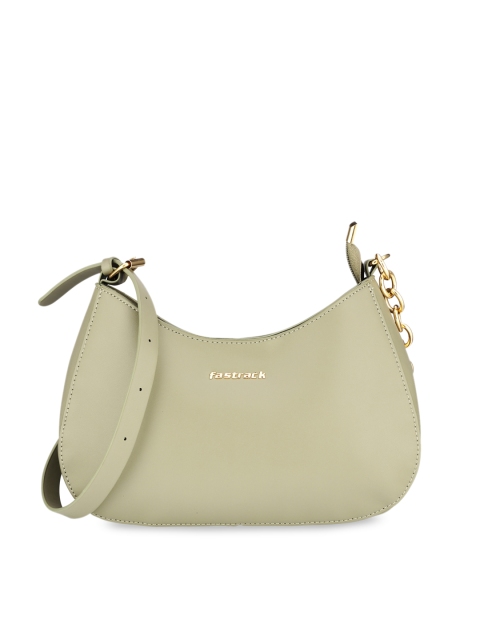 

Fastrack Olive Green PU Half Moon Sling Bag