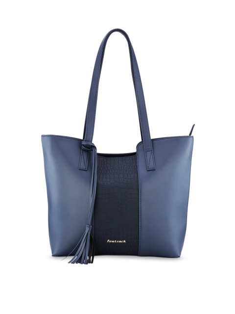 

Fastrack Blue PU Structured Tote Bag