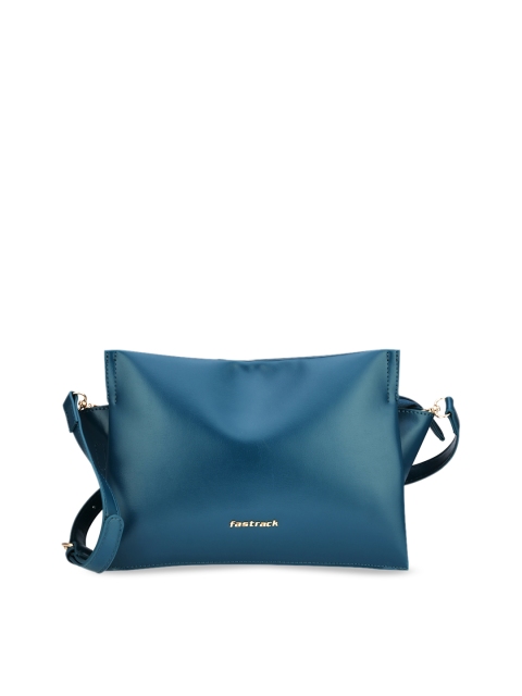 

Fastrack Teal Blue PU Structured Shoulder Bag