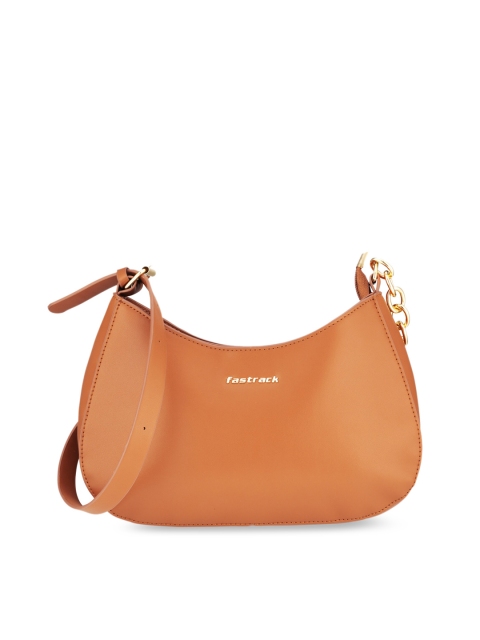 

Fastrack Tan PU Structured Hobo Bag with Tasselled