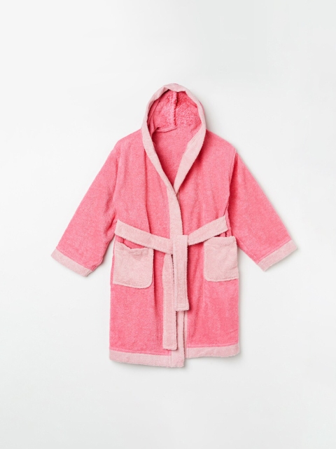 

Home Centre Kids Pink Solid Hooded Bathrobe