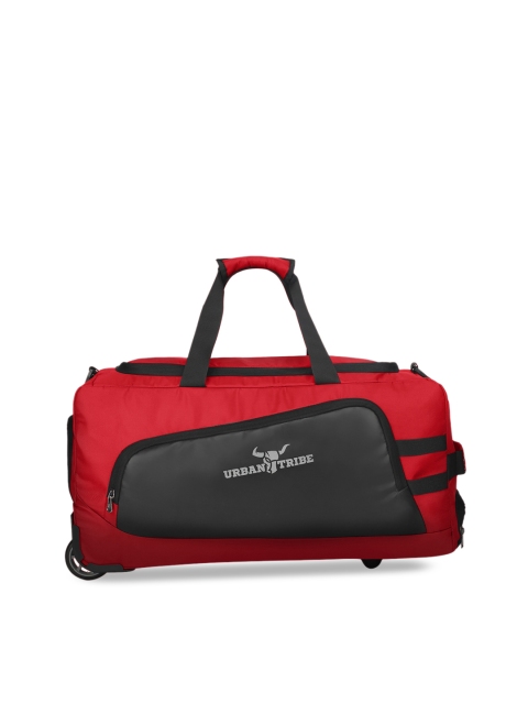 

URBAN TRIBE Red & Black Solid Gym Duffel Bag