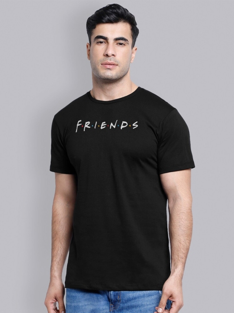 

Free Authority Men Black Friends Printed Pure Cotton T-shirt