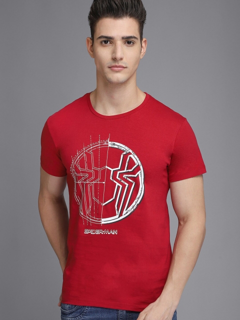 

Free Authority Men Red Spider-Man Printed T-shirt