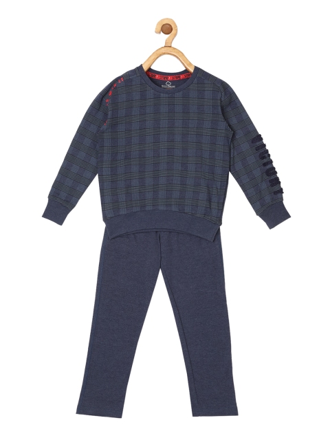 

Sweet Dreams Boys Navy Blue Checked Night suit