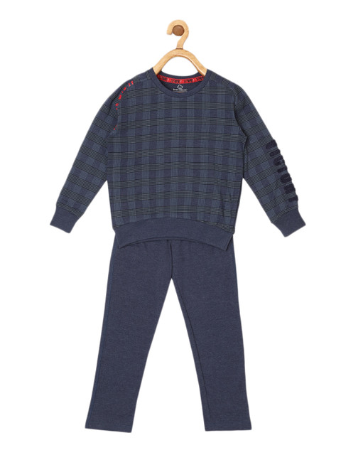 

Sweet Dreams Boys Navy Blue Checked Night suit
