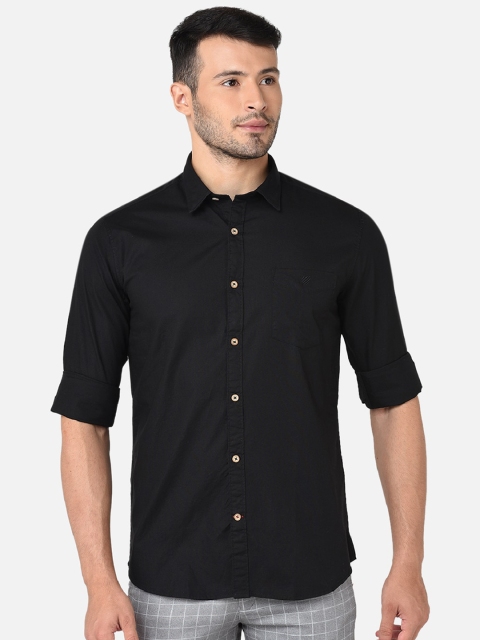 

J Hampstead Men Black Classic Slim Fit Casual Shirt
