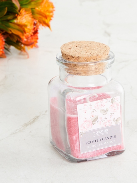 

Home Centre Pink Wax Floral Scented Jar Candle