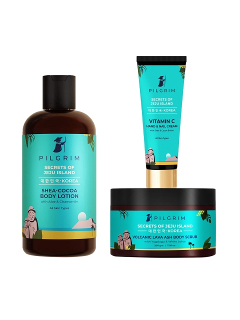 

Pilgrim Korean Beauty Body Polishing Kit With Shea & Cocoa Butter, Teal