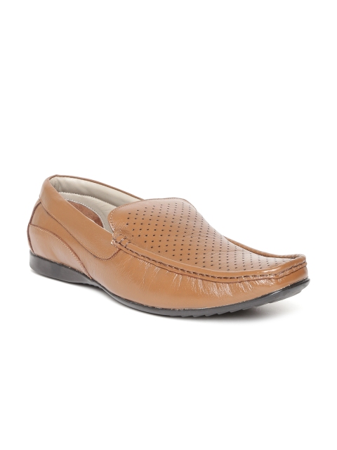 

Giorgio Men Brown Perforated Semiformal Slip-ons