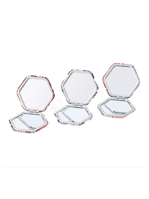 

XIMI VOGUE Multicolor Flower Series Hexagon Portable Mirror, Multi