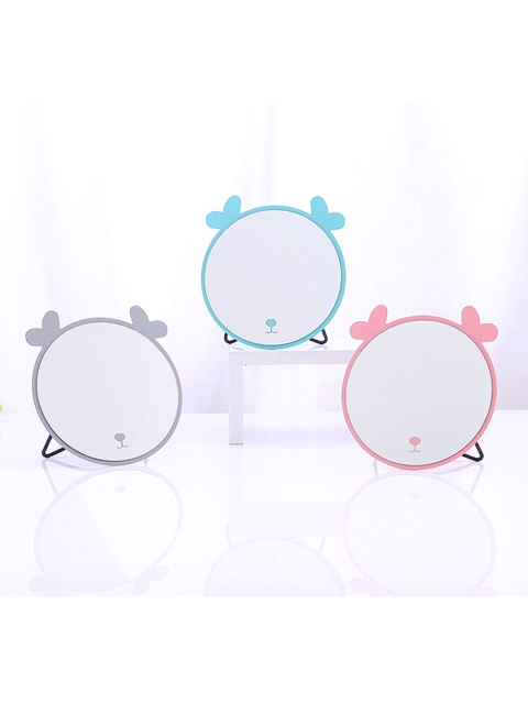 

XIMI VOGUE Grey & Pink Set Of 3 Round-Shaped Table Top Mirrors