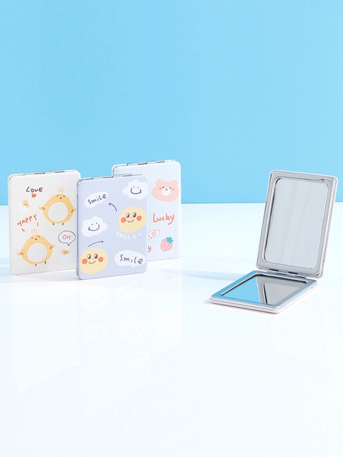 

XIMI VOGUE Blue & Pink Pack Of 4 Rectangular Portable Mirrors