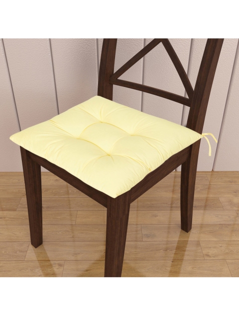 

Home Centre Yellow Solid Cotton Foam Chair Pad