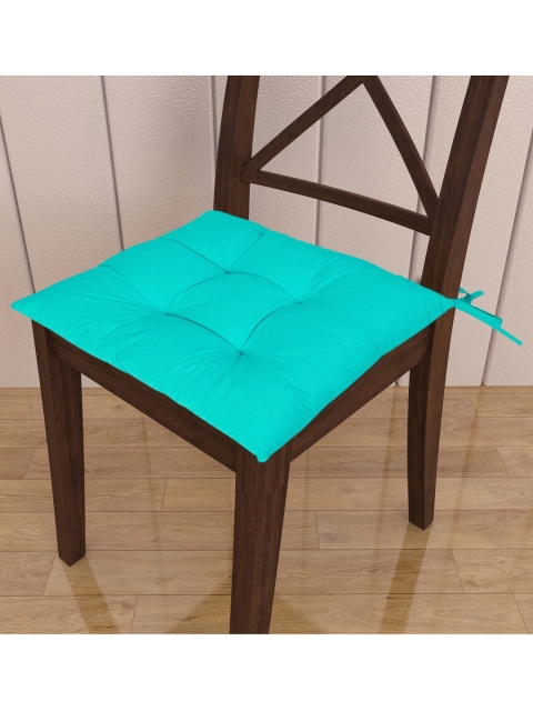 

Home Centre Poise Blue Solid Cotton Foam Chair Pad