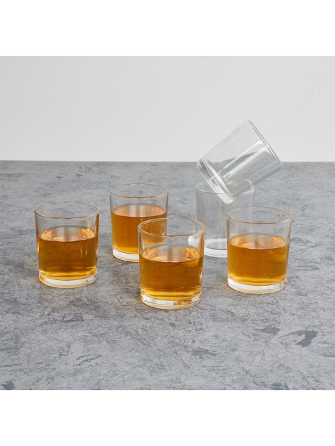

Home Centre Unisex Transparent Solid Whiskey Glasses - 300ml - Set of 6