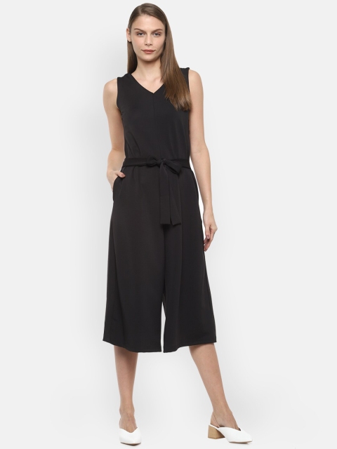 

Van Heusen Woman Black Solid Sleeveless Basic Jumpsuit