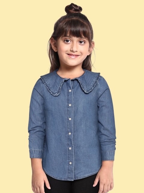 

Marks & Spencer Girls Blue Cotton Chambray Casual Shirt