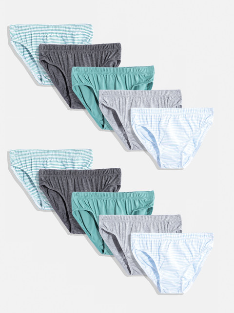 

Marks & Spencer Boys Pack of 10 Cotton Basic Briefs, Green