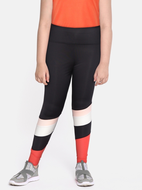 

Marks & Spencer Girls Black & Red Colourblocked Sports Tights