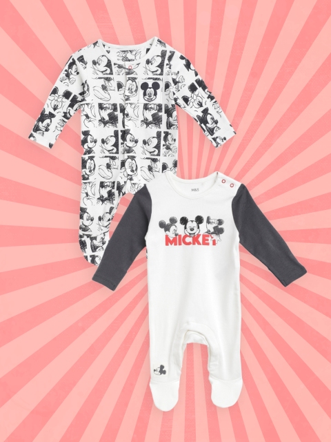 

Marks & Spencer Kids Pack of 2 Cotton Sleepsuit, Black