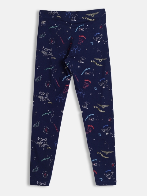 

Marks & Spencer Girls Navy Blue & Red Harry Potter Print Ankle Length Leggings