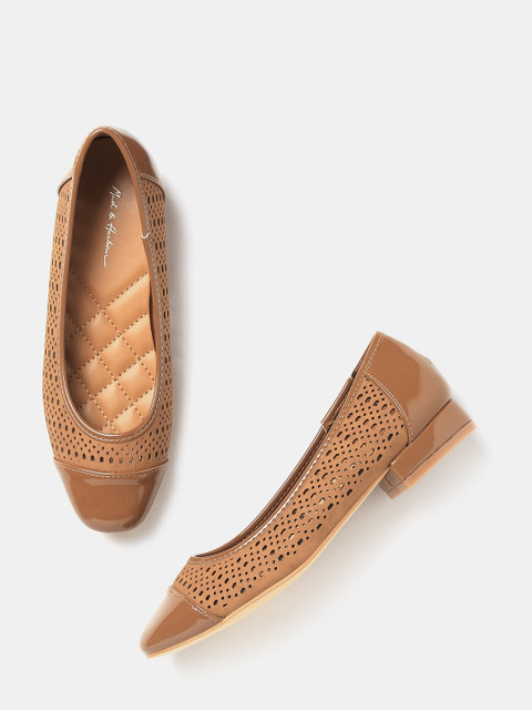 

Mast & Harbour Women Brown Cut-Out Ballerinas