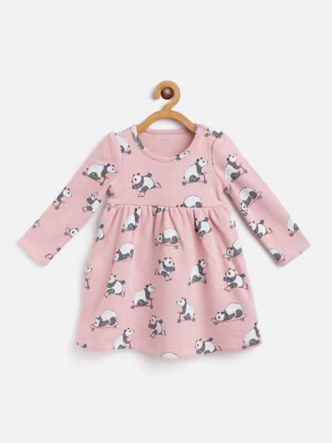 

Marks & Spencer Girls Pink & White Panda Print Winter Fit & Flare Dress