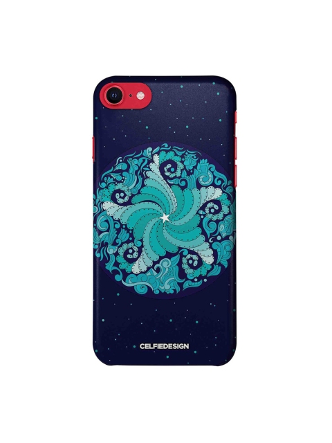 

CelfieDesign Blue & Sea Green Printed iPhone SE 2020 Slim Back Case