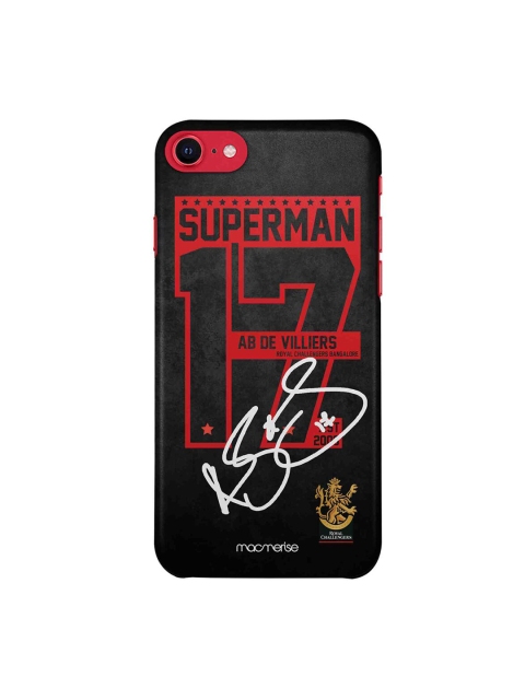 

CelfieDesign Black & Red Printed iPhone SE 2020 Slim Back Case