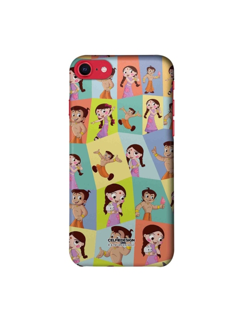 

CelfieDesign Green & Blue Faces Of Bheem And Chutki iPhone SE (2020) Slim Back Case