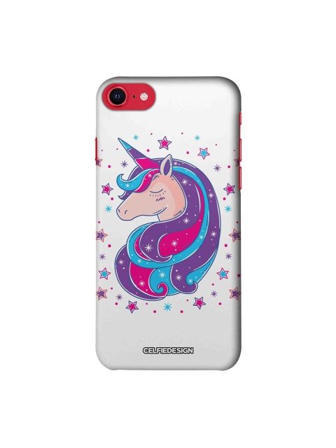 

CelfieDesign White & Red Unicorn iPhone SE (2020) Slim Back Case