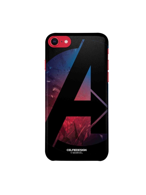 CelfieDesign Black & Red A For Avengers iPhone SE (2020) Slim Back Case
