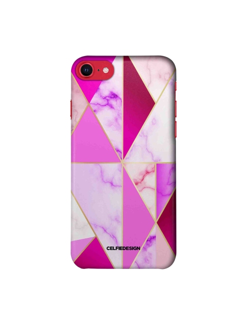 

CelfieDesign White & Pink Marble Pink Crush iPhone SE (2020) Slim Back Case