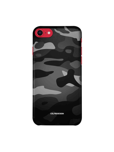 

CelfieDesign Black Camo Gunmetal iPhone SE (2020) Slim Back Case