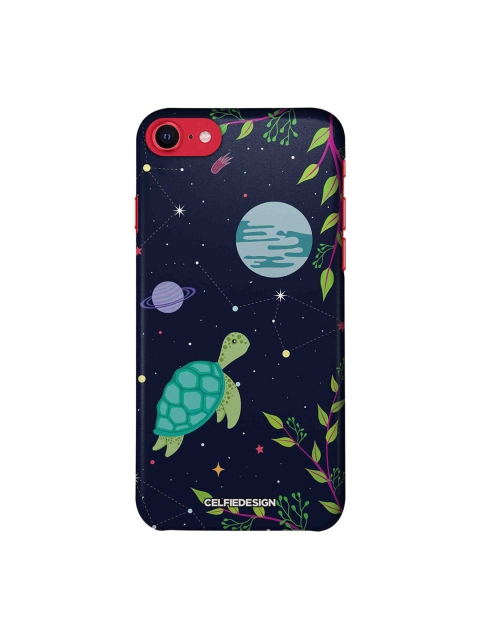 

CelfieDesign Black & Green Space Turtle iPhone SE (2020) Slim Back Case