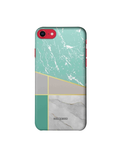 

CelfieDesign Green & Grey Marble Green Sheen iPhone SE (2020) Slim Back Case