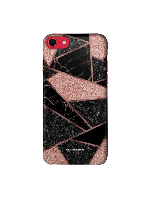 

CelfieDesign Black & Pink Marble New York iPhone SE 2020 Slim Back Case