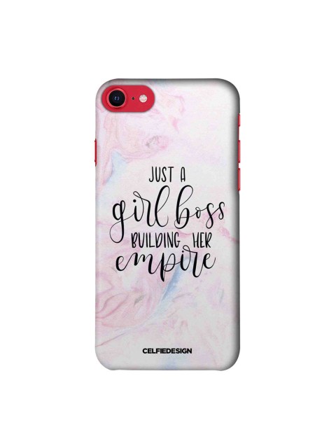 

CelfieDesign White & Black Girl Boss iPhone SE (2020) Slim Back Case
