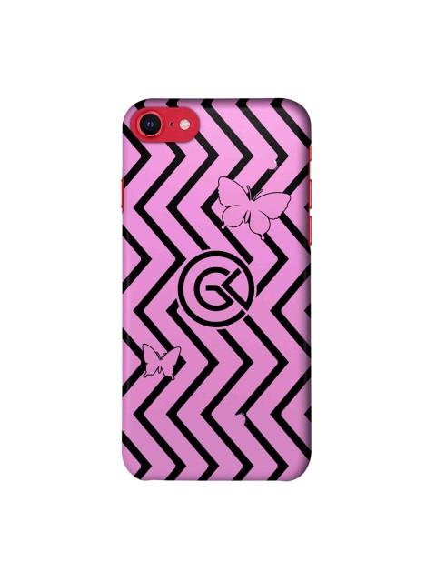 

CelfieDesign Black & Pink Printed iPhone SE 2020 Slim Back Case