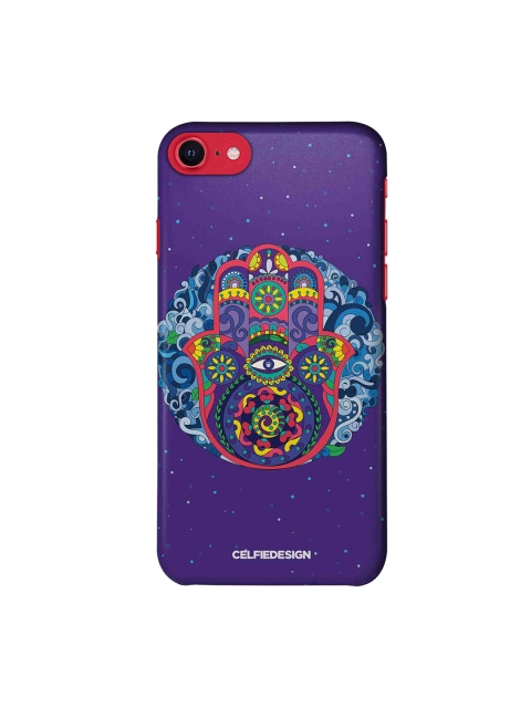 

CelfieDesign Purple & Red Humsa Mandala iPhone SE (2020) Slim Back Case