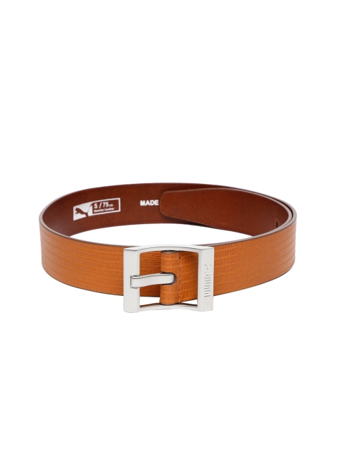 

PUMA Unisex Tan Brown Genuine Leather Belt