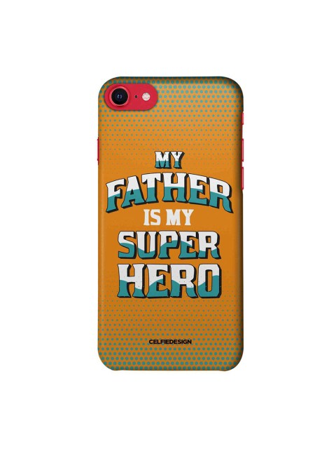 

CelfieDesign Yellow & White My Father My Superhero iPhone SE 2020Slim Back Case