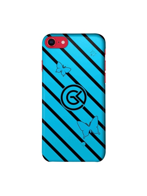 

CelfieDesign Black & Blue Printed iPhone SE 2020 Slim Back Case