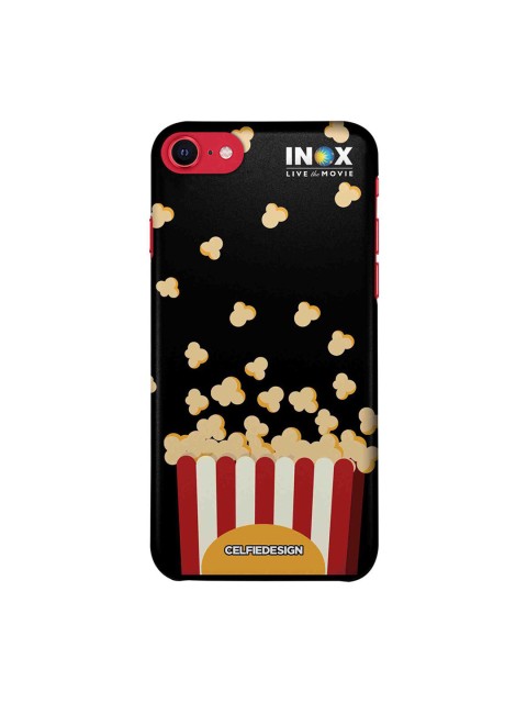 

CelfieDesign Black & Red Popcorn iPhone SE (2020) Slim Back Case