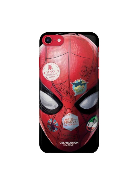 

CelfieDesign Black & Red Spidey Travel Stamps iPhone SE (2020) Slim Back Case