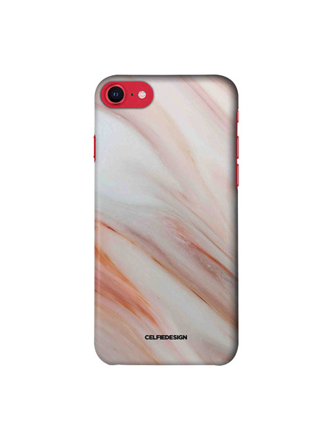

CelfieDesign White & Brown Marble Rosa Levanto Printed iPhone SE 2020 Slim Back Case